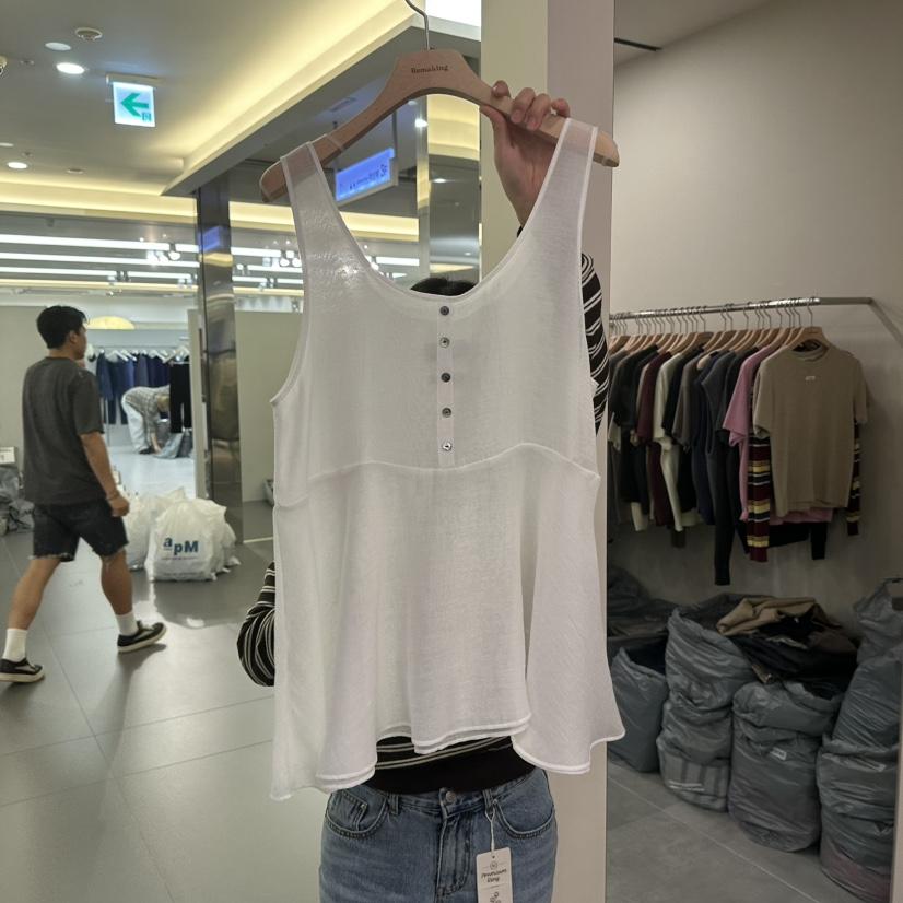 URBANSTORY/REMAKING韓國代購女士新品真品吊帶背心透明無袖Remaking/URBANSTORY吊帶/背心