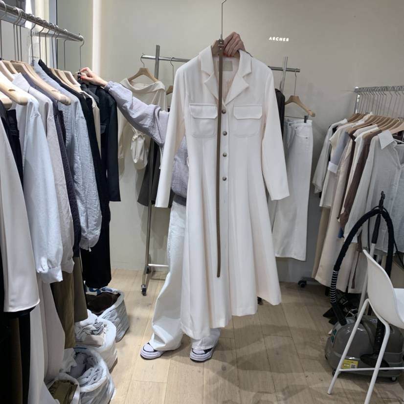 ARCHER韓國代購女士新品真品休閑推薦時尚熱賣連衣裙含腰帶ARCHER連衣裙