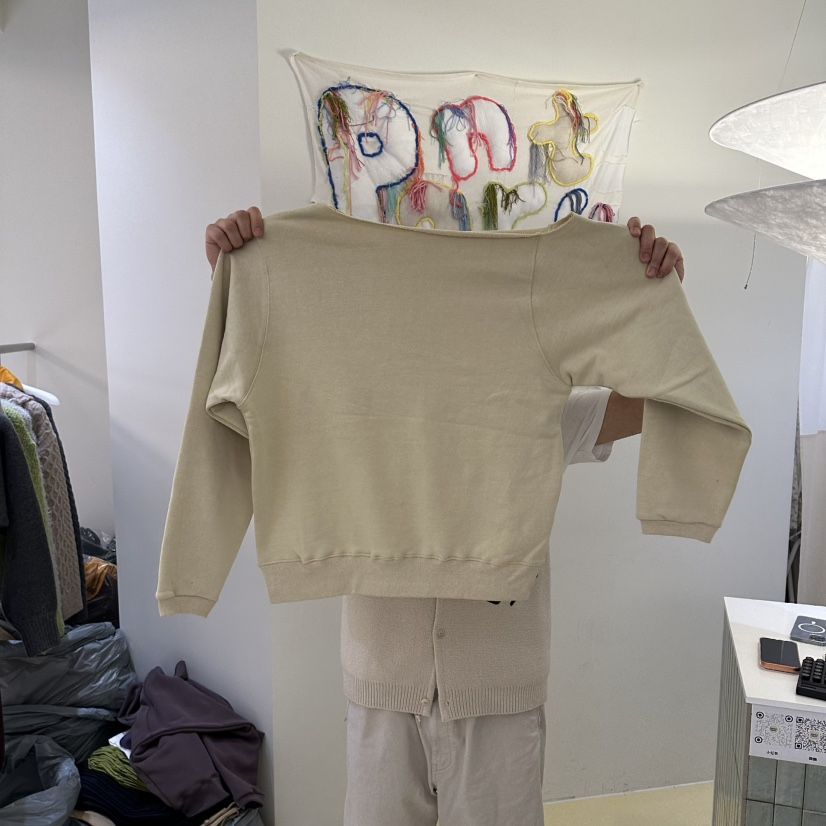 PANTRY HAUS東大門實拍女士新品熱賣時尚真品休閑衛衣露肩PANTRY HAUS衛衣