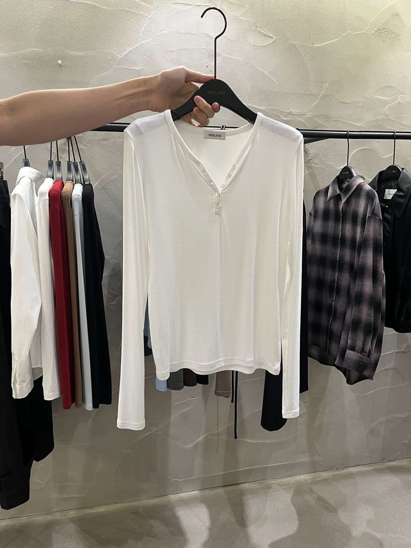 MIDLAND韓國直郵女裝新品時尚熱賣真品推薦休閑人氣長袖T恤MIDLAND長袖T恤
