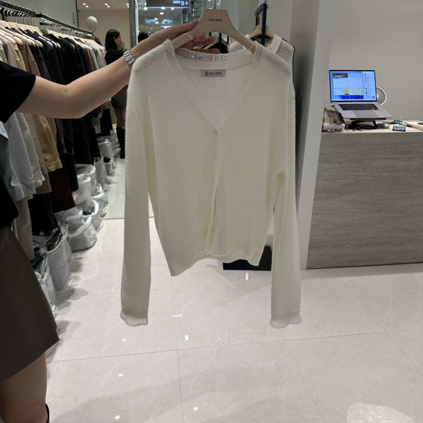 2ND GATE韓國代購女裝新品時尚人氣休閑真品針織衫荷葉邊2ND GATE針織衫
