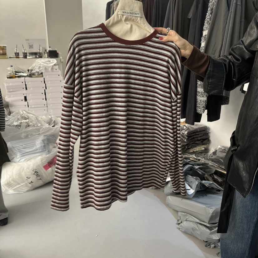 DOUBLE STANDARD/LE SMOKING/MAISONSTAFF韓國直郵女裝新品推薦長袖T恤MAISONSTAFF長袖T恤