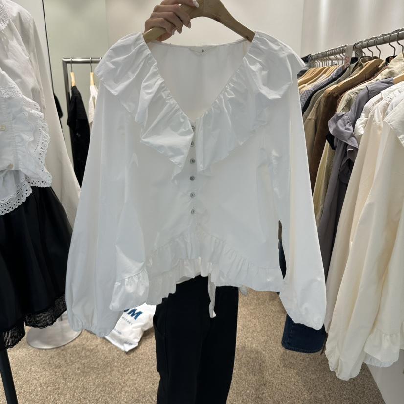 A東大門實拍女士新款真品人氣休閑推薦時尚熱賣襯衫蕾絲衫A STORE襯衫/蕾絲衫