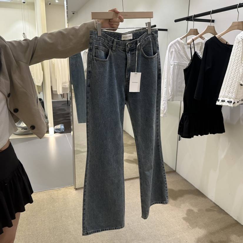 VEGETABLE東大門代購女裝新款推薦真品時尚人氣休閑牛仔褲VEGETABLE牛仔褲