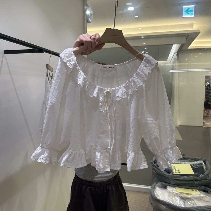 VEGETABLE東大門代購女士新款休閑真品熱賣推薦襯衫蕾絲衫VEGETABLE襯衫/蕾絲衫