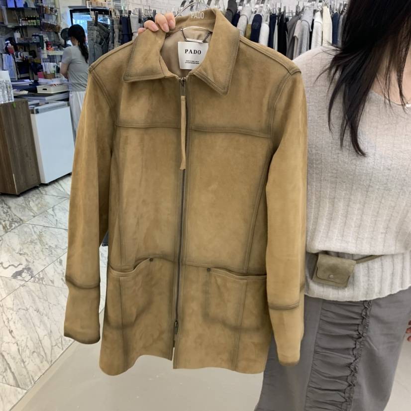 PADO韓國直郵女士新品休閑推薦時尚熱賣人氣真品夾克麂皮PADO夾克