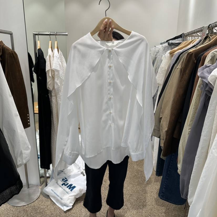 A東大門實拍女士新品時尚人氣推薦熱賣休閑襯衫蕾絲衫圍巾A STORE襯衫/蕾絲衫