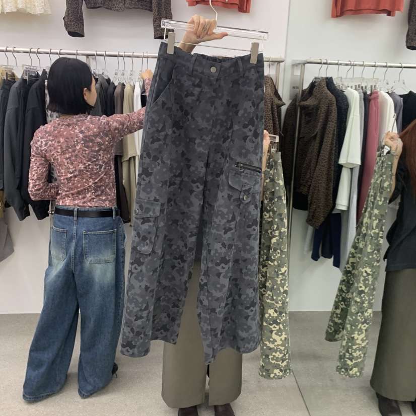 LATTEMOOD東大門實拍女裝新品熱賣時尚推薦人氣休閑褲工裝褲LATTEMOOD休閑褲