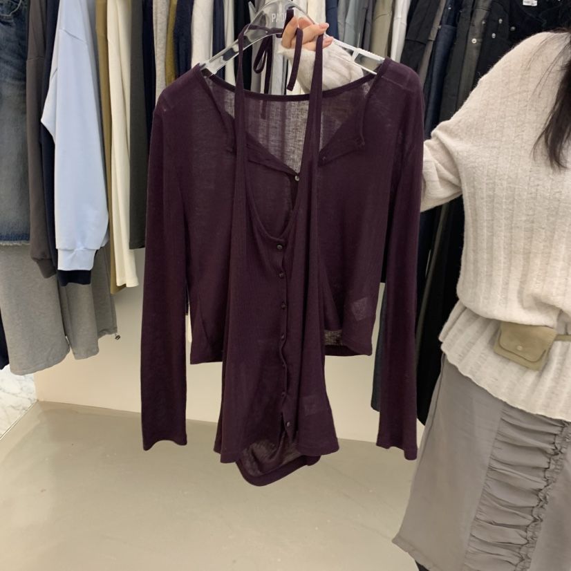 PADO韓國直郵女士新款人氣推薦時尚熱賣套裝套裝露背開衫PADO套裝