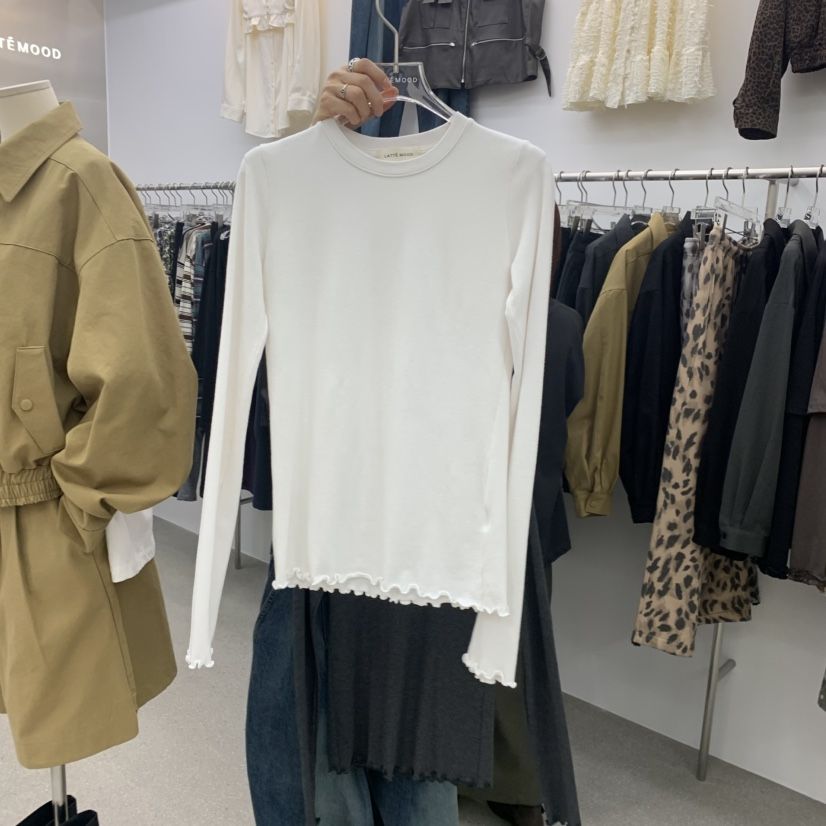 LATTEMOOD東大門實拍女裝新品時尚熱賣人氣推薦真品長袖T恤LATTEMOOD長袖T恤