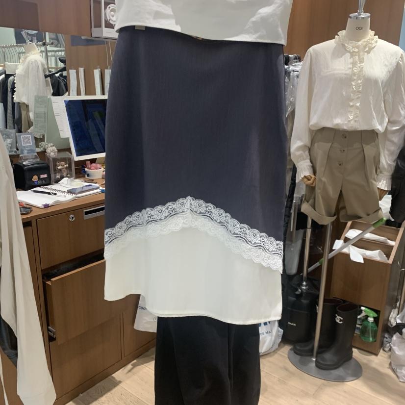FLAT OGI東大門直郵女士新款時尚熱賣半身裙中短裙多層真絲FLat OGI半身裙/中短裙