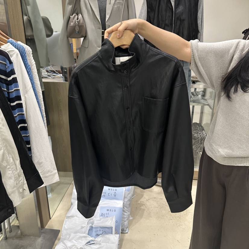 MELO韓國直郵女士新款熱賣休閑時尚真品推薦人氣皮衣MELO皮衣