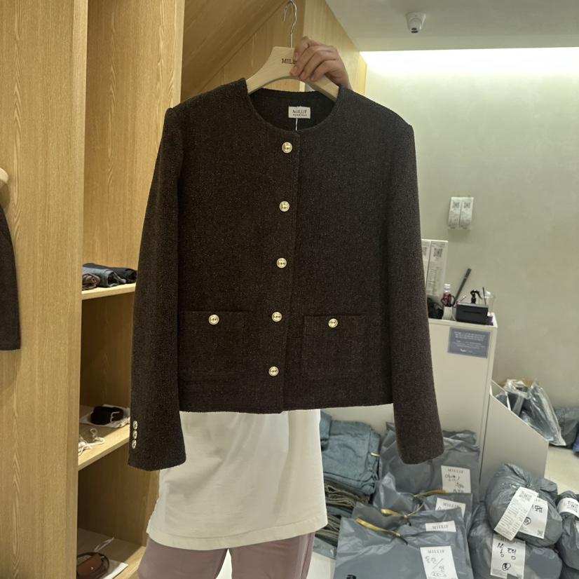 MILLIF韓國直郵女士新品人氣熱賣推薦休閑時尚真品夾克花呢MILLIF夾克