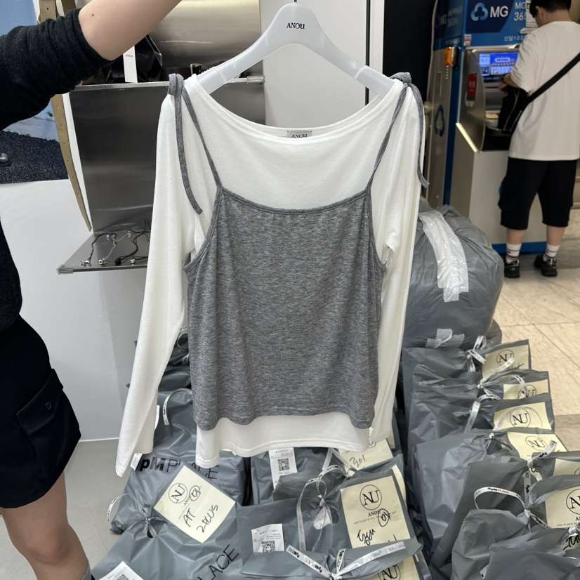 ANOU韓國直郵女裝新款休閑時尚人氣推薦熱賣真品吊帶背心ANOU吊帶/背心