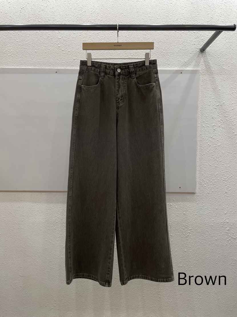 EGGPLANT韓國代購女士新款真品熱賣時尚推薦休閑休閑褲羅紋EGGPLANT休閑褲