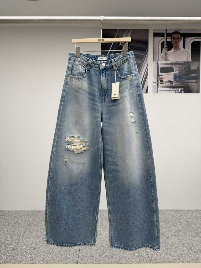MADE-P東大門代購女士新品人氣真品熱賣時尚休閑推薦牛仔褲MADE-P牛仔褲