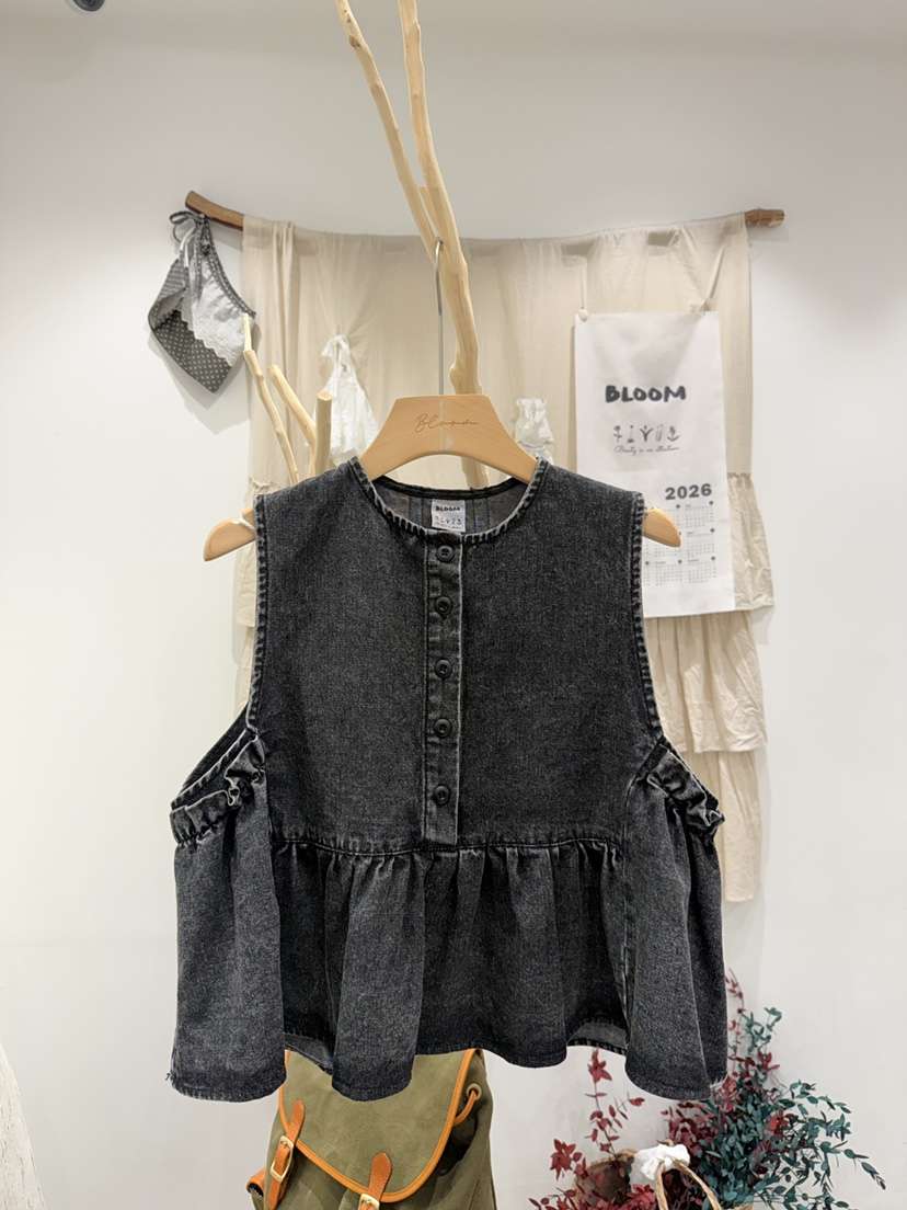 BLOOM韓國代購女士新品人氣推薦真品休閑職業吊帶背心開襟BLOOM-S吊帶/背心