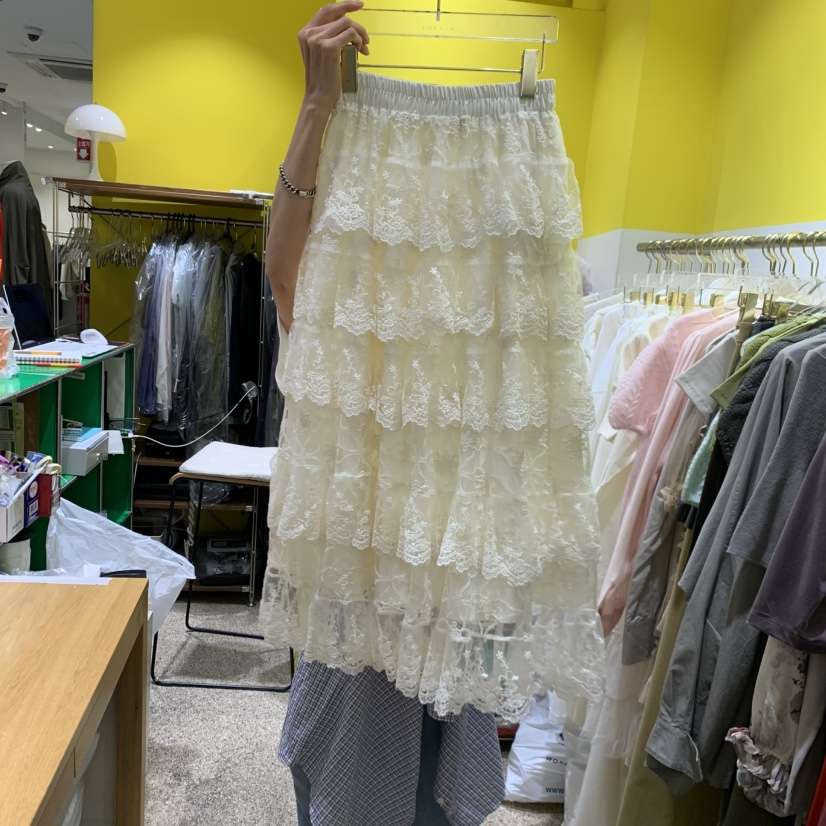 LE MASTERPLACE韓國代購女士新品休閑推薦熱賣長裙刺繡蕾絲Le masterpiece長裙