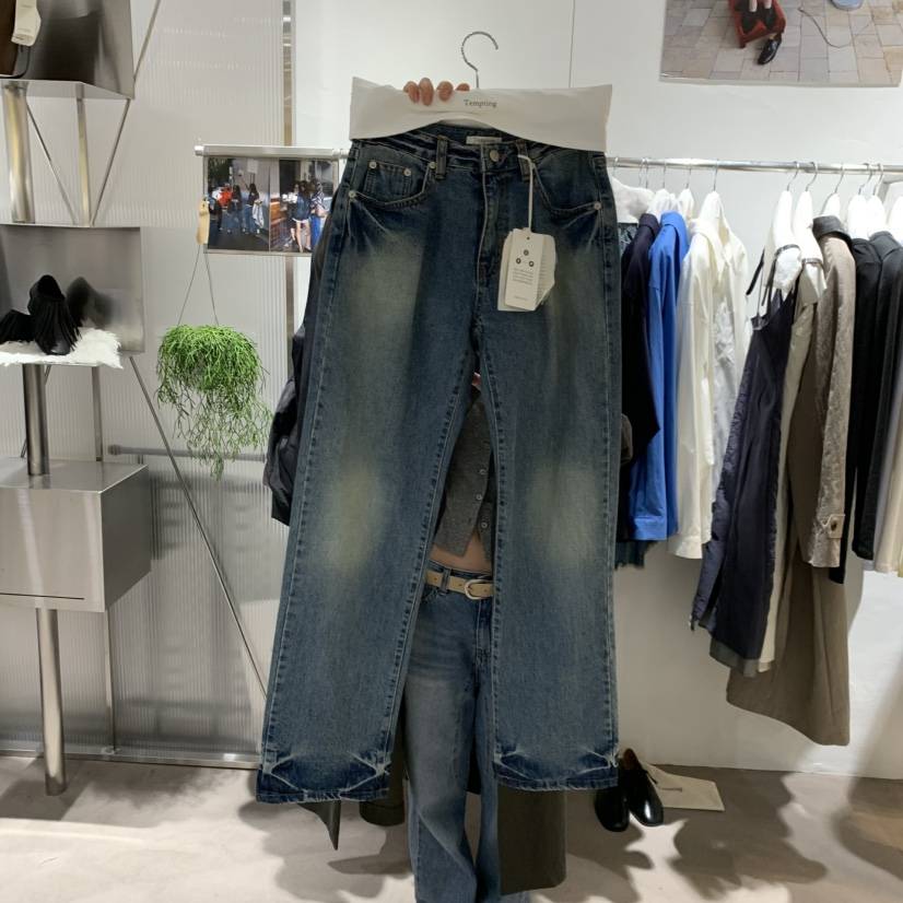 TEMPTING東大門代購女裝新款真品推薦時尚人氣休閑牛仔褲TEMPTING牛仔褲