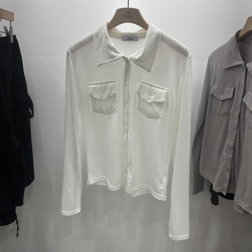 THE VALUE韓國直郵女士新品推薦人氣真品襯衫蕾絲衫保暖THE VALUE襯衫/蕾絲衫