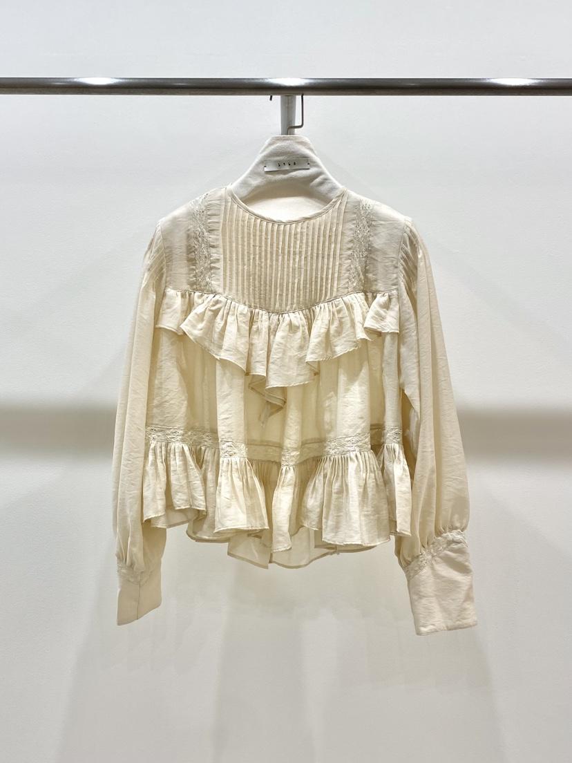 1968東大門實拍女裝新品熱賣時尚人氣休閑襯衫蕾絲衫褶皺1968/YEOUYA襯衫/蕾絲衫