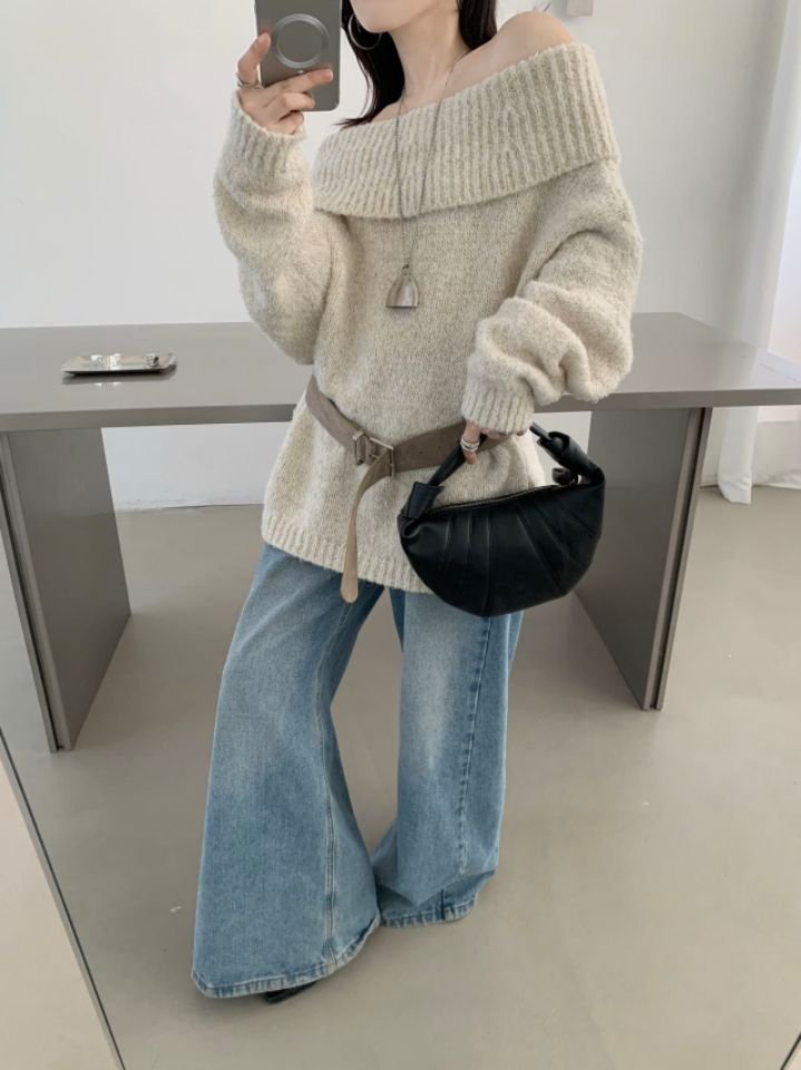 CRONG韓國代購女裝新款真品時尚人氣推薦休閑毛衣不含腰帶CRONG毛衣