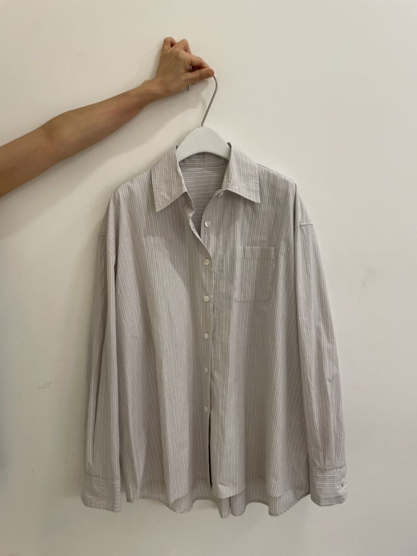 JEONG GAM STUDIOS東大門實拍女士新品休閑襯衫蕾絲衫條紋JEONG GAM STUDIOS襯衫/蕾絲衫