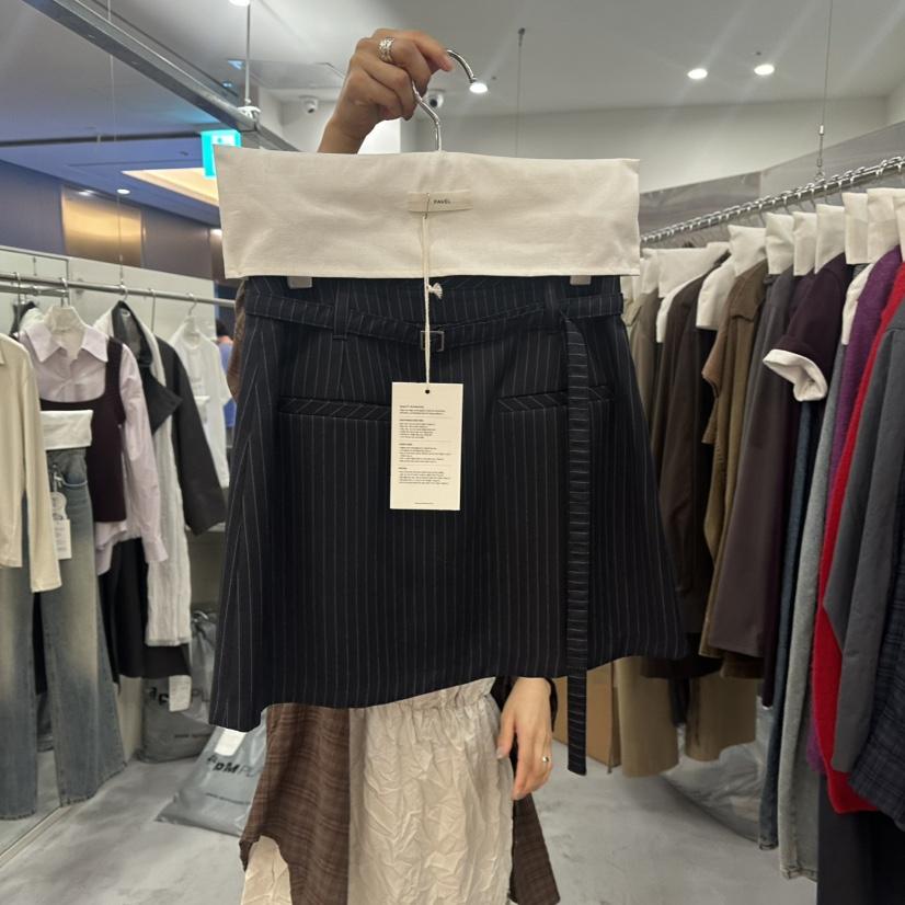 PAVEL東大門直郵女裝新品人氣熱賣休閑時尚推薦短裙含腰帶PAVEL短裙