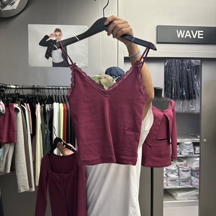 WAVE東大門實拍女士新品時尚熱賣人氣休閑真品推薦吊帶背心WAVE吊帶/背心