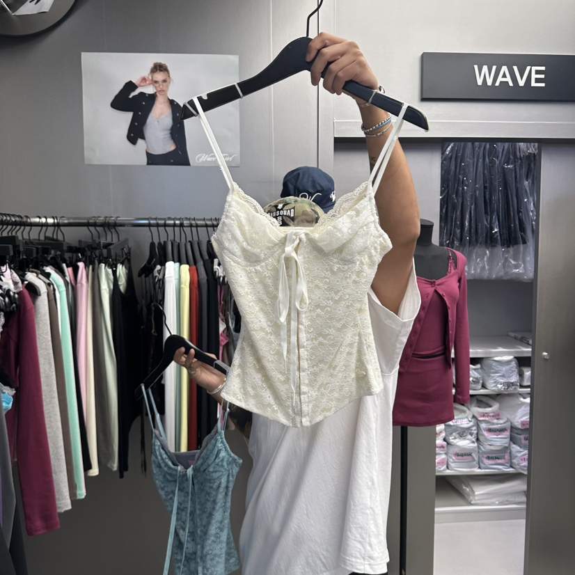 WAVE東大門代購女裝新品推薦熱賣休閑真品人氣吊帶背心花朵WAVE吊帶/背心