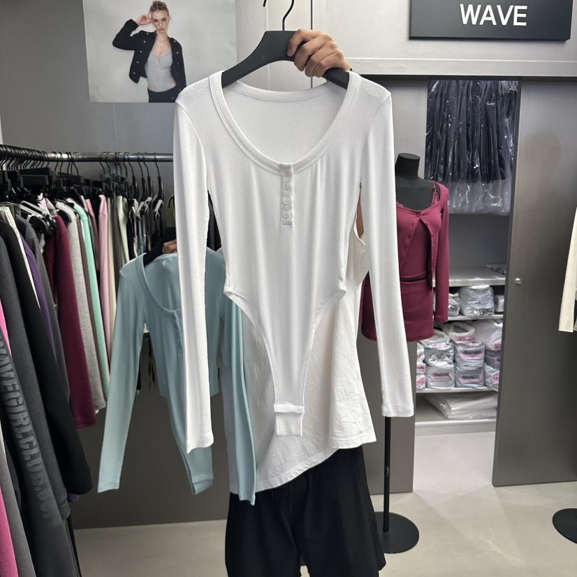 WAVE東大門實拍女裝新品時尚休閑真品推薦人氣連體褲紐扣WAVE連體褲