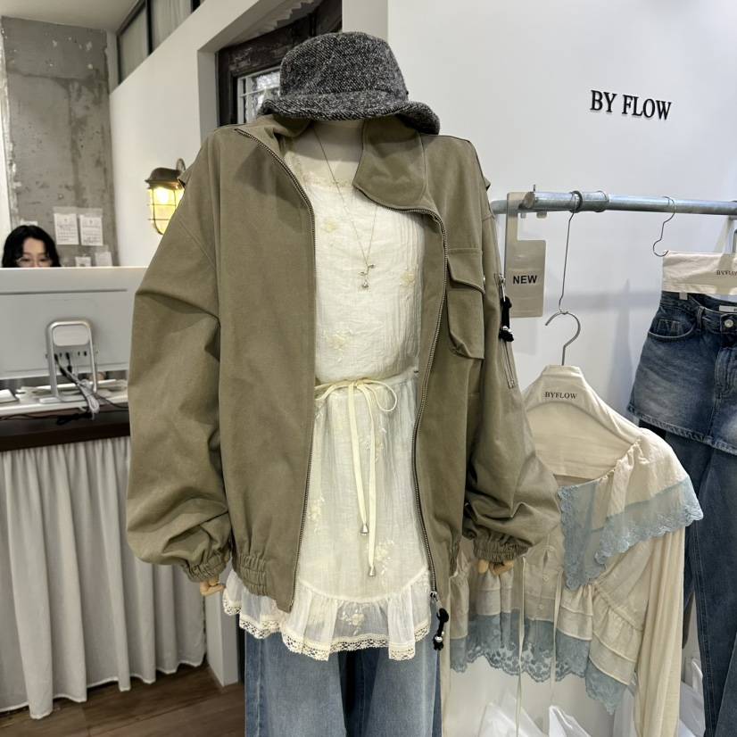BY FLOW韓國直郵女裝新品時尚人氣休閑推薦真品熱賣夾克BY FLOW夾克