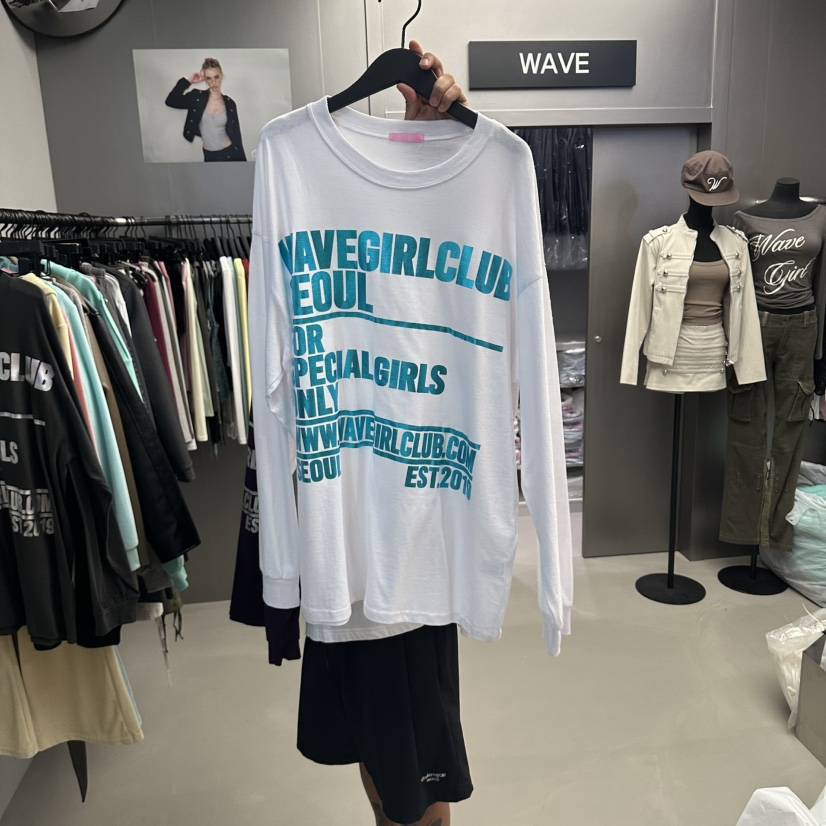 WAVE韓國代購女裝新品真品推薦人氣休閑時尚熱賣長袖T恤WAVE長袖T恤