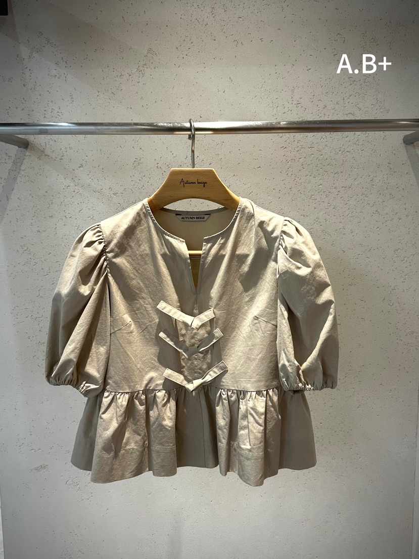AUTUMN BEIGE韓國直郵女士新品熱賣休閑時尚真品襯衫蕾絲衫AUTUMN BEIGE襯衫/蕾絲衫