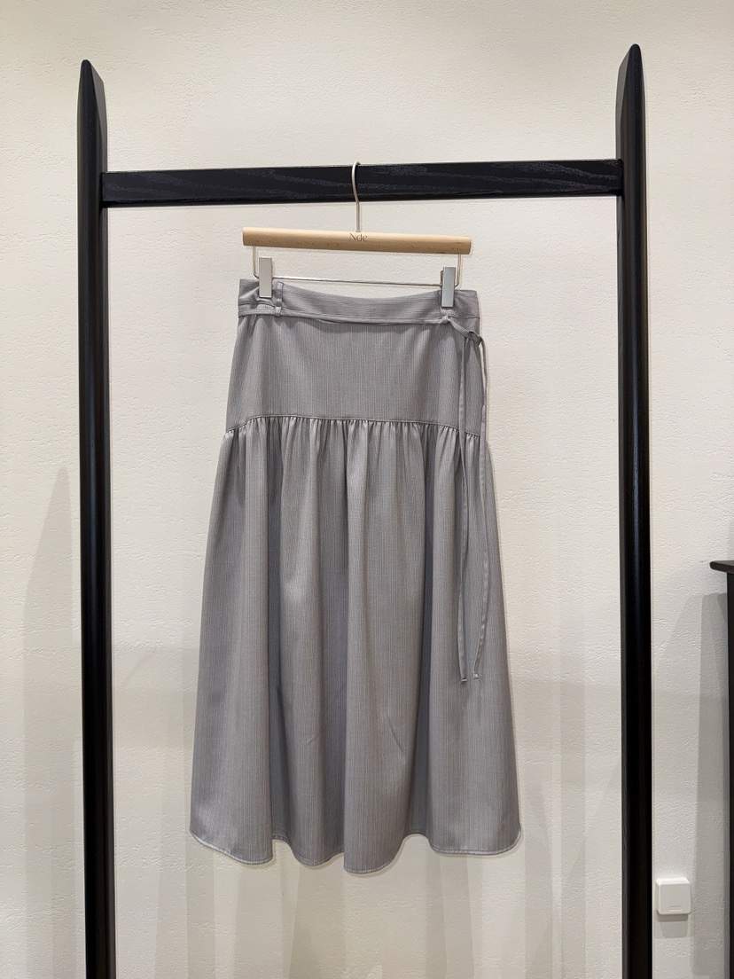 NDE韓國直郵女裝新款真品熱賣時尚半身裙中短裙含腰繩褶皺BOHEME_NDE半身裙/中短裙