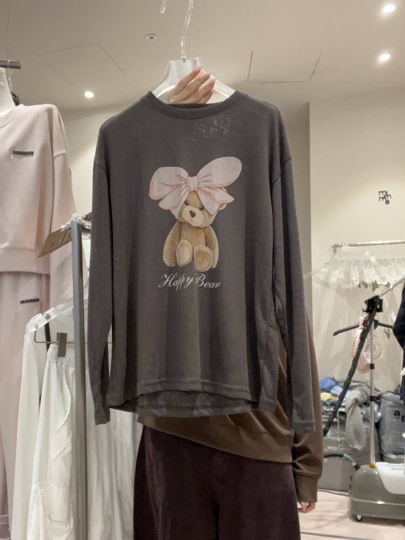 MIMME/LOOKK東大門代購女士新品真品休閑熱賣長袖T恤絲帶MIMME/LOOKK長袖T恤