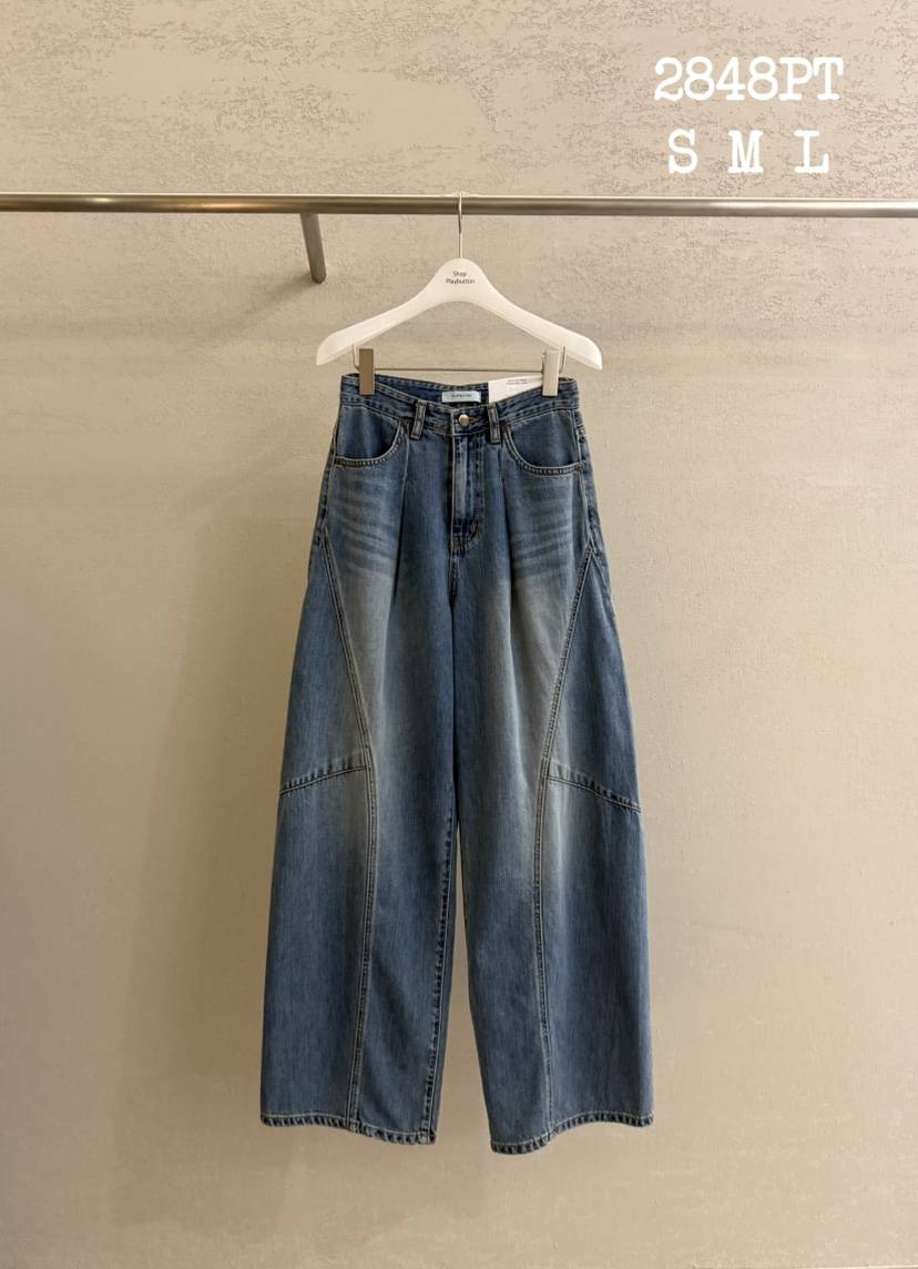 PLAYBUTTON-P東大門直郵女士新款真品推薦人氣職業牛仔褲PLAYBUTTON牛仔褲