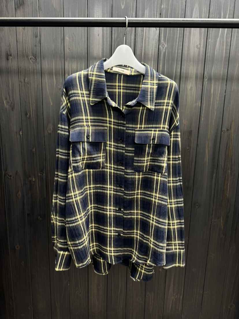 LE ETOILE韓國直郵女裝新品休閑時尚襯衫蕾絲衫雙口袋格子Le etoile襯衫/蕾絲衫