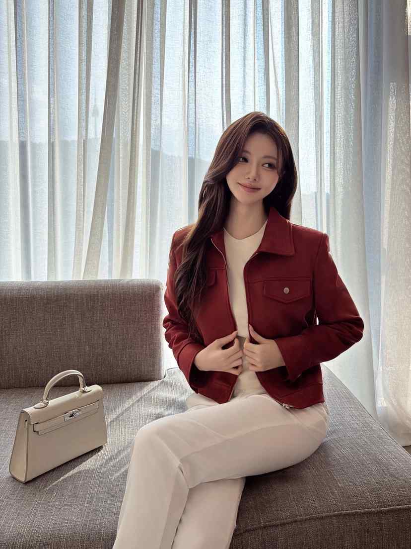 CLOTH韓國代購女裝新款真品推薦人氣休閑時尚夾克絨面革拉絨CLOTH夾克