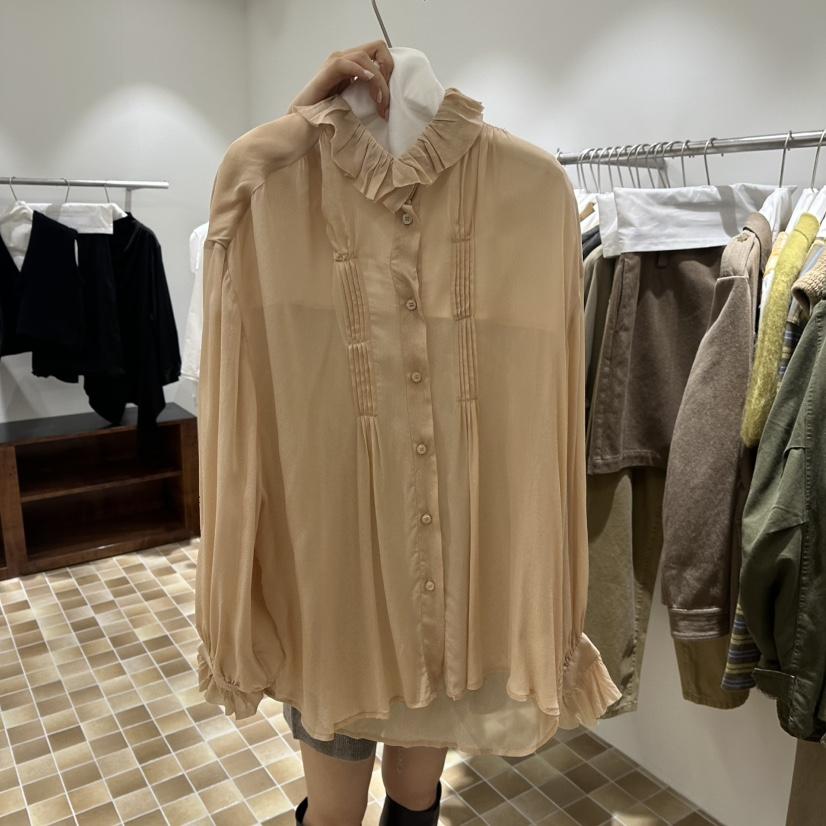 MYNAMEIS/AIME HOPE MAKE東大門代購女士新款熱賣襯衫蕾絲衫褶邊MYNAMEIS/AIME HOPE MAKE襯衫/蕾絲衫