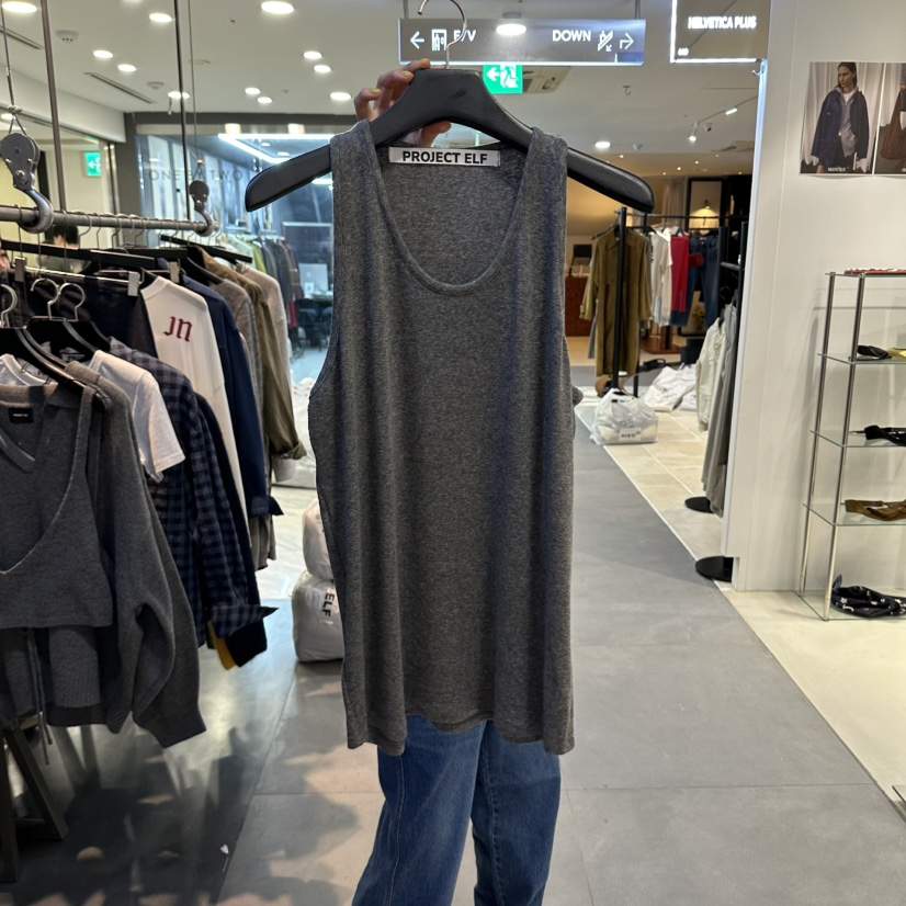 ELF-L東大門直郵女裝新品人氣時尚休閑吊帶背心奶油色無袖ELF-L吊帶/背心