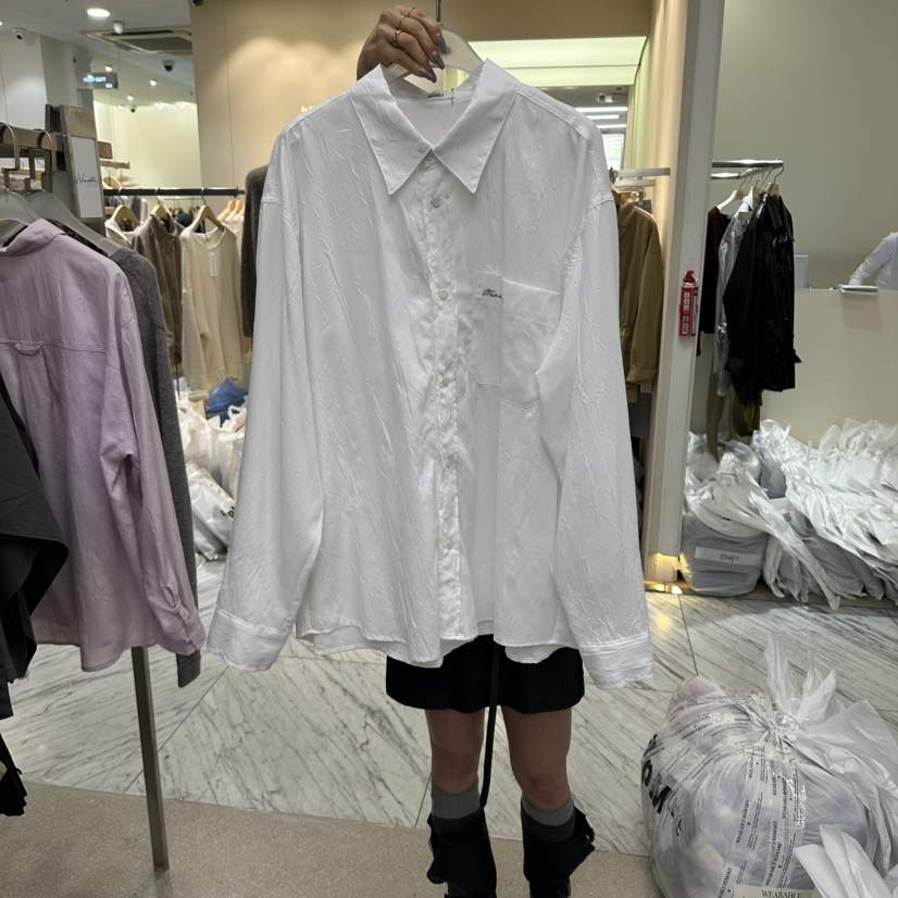 WEARABLE-L東大門直郵女士新款推薦職業人氣襯衫蕾絲衫波紋WEARABLE襯衫/蕾絲衫