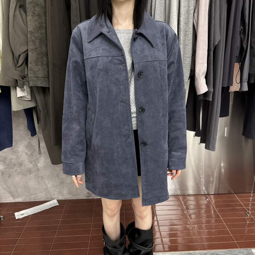 FOUNDATION韓國直郵女裝新品休閑熱賣時尚真品推薦夾克麂皮FOUNDATION夾克