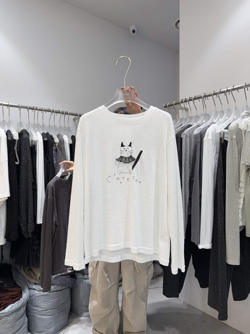 LOOKK/MIMME東大門實拍女裝新品人氣熱賣時尚休閑長袖T恤LOOKK/MIMME長袖T恤