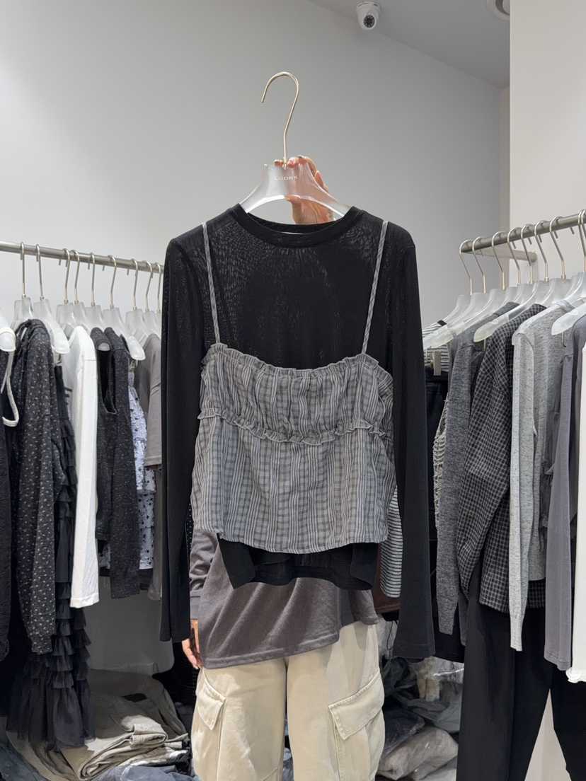 LOOKK/MIMME韓國代購女裝新款真品熱賣推薦人氣套裝格子LOOKK/MIMME套裝