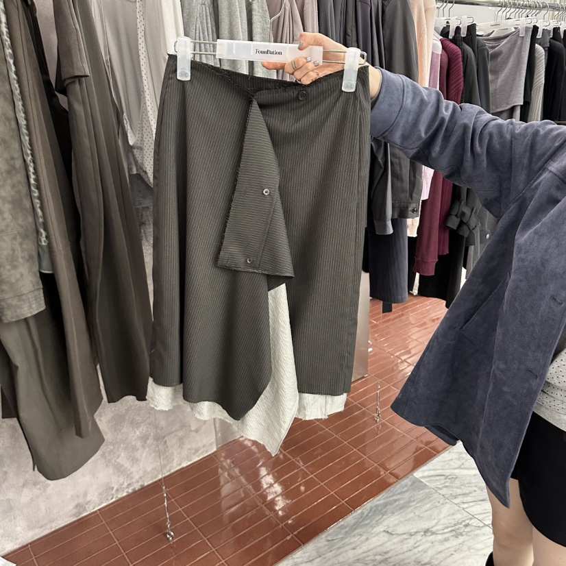 FOUNDATION東大門代購女裝新品人氣真品休閑半身裙中短裙FOUNDATION半身裙/中短裙