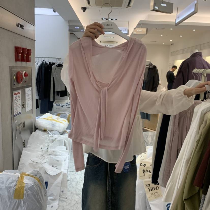 VENIR-A東大門代購女裝新品休閑推薦熱賣人氣時尚長袖T恤VENIR-A長袖T恤