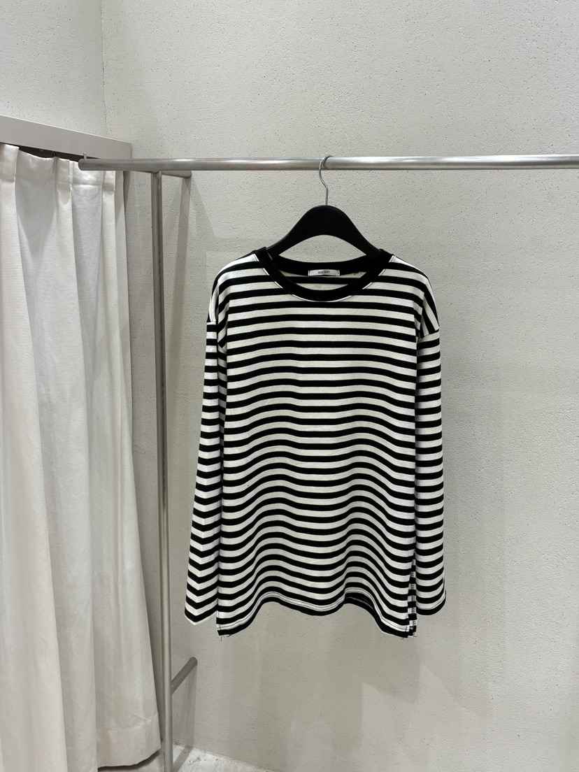 ROOOF東大門代購女士新品真品時尚休閑推薦長袖T恤開衩條紋ROOOF長袖T恤