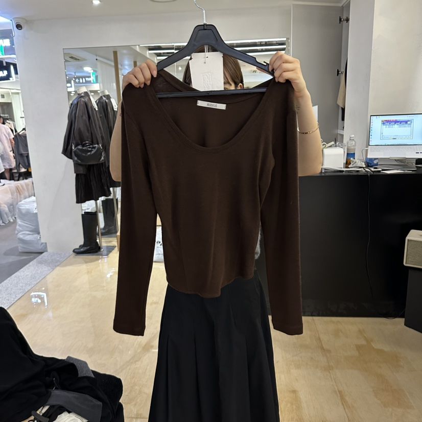 KOIVUE韓國直郵女士新品真品休閑時尚熱賣人氣推薦長袖T恤KOIVUE長袖T恤