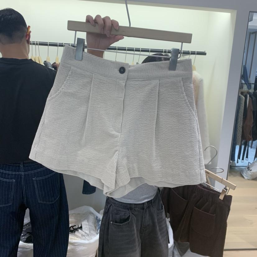W AND J韓國代購女裝新品熱賣真品時尚休閑推薦短褲燈芯絨W AND J短褲